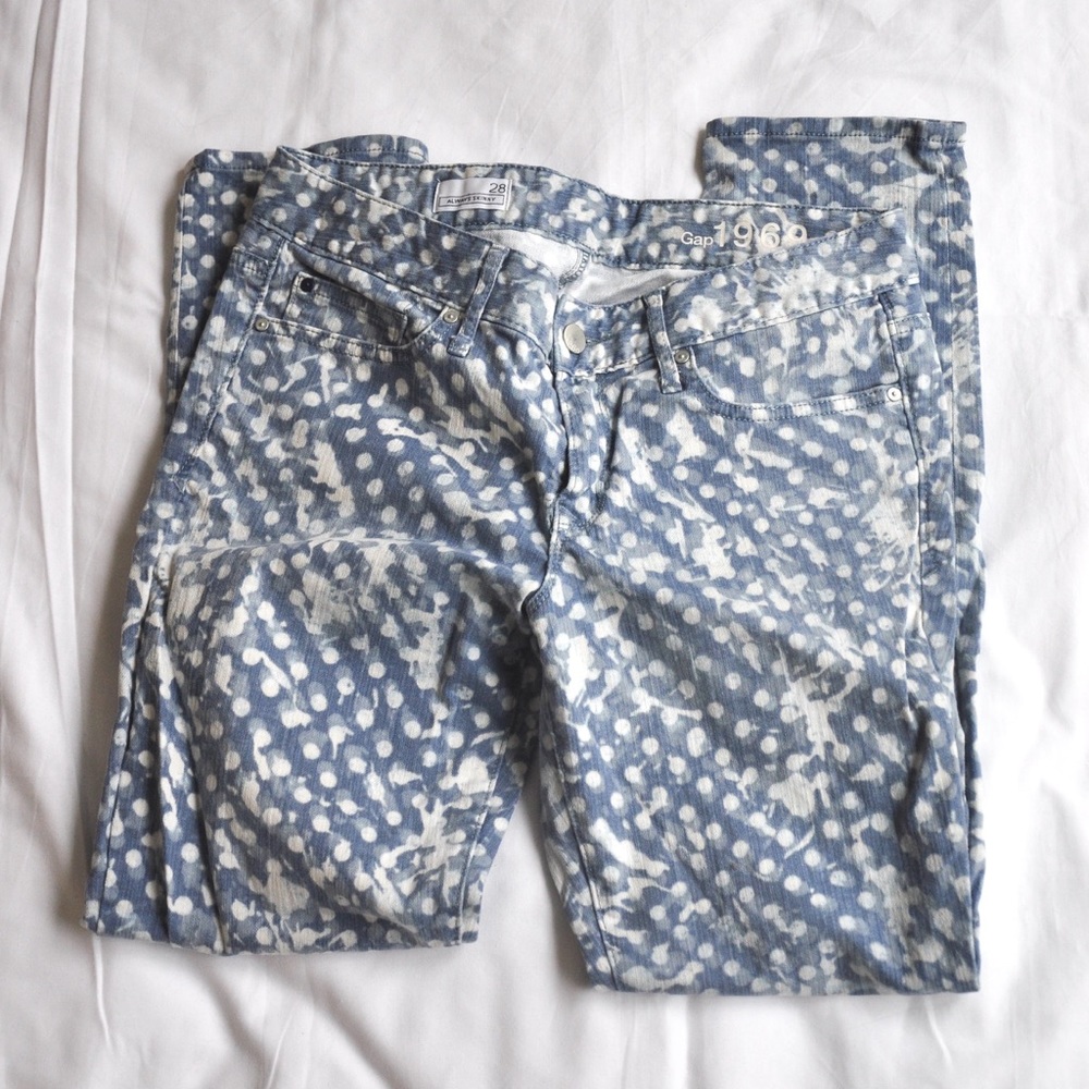 Gap Patterned Skinny Jeans Size 28